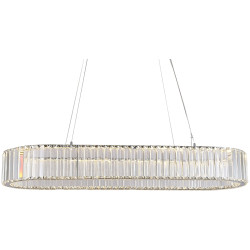 Подвесной светильник хрустальный светодиодный 8445/90 oval chrome