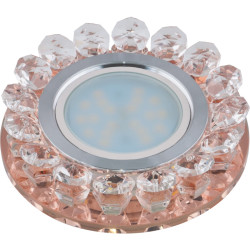 Встраиваемый светильник со светодиодной подсветкой Luciole DLS-L102 GU5.3 CHROME/PEACH