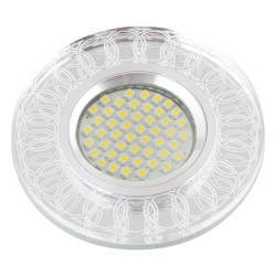 Встраиваемый светильник со светодиодной подсветкой Luciole DLS-L154 GU5.3 GLASSY/CLEAR 3D