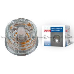 Встраиваемый светильник Fiore DLS-F119 G9 CHROME/CLEAR+GOLD