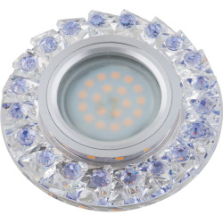 Встраиваемый светильник со светодиодной подсветкой Luciole DLS-L120 GU5.3 CHROME/CLEAR+PURPLE