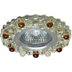 Встраиваемый светильник со светодиодной подсветкой LED 3Вт, GU5.3 Imex AL,CLEAR+AMBER