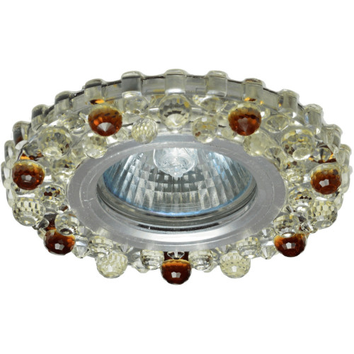 Встраиваемый светильник со светодиодной подсветкой LED 3Вт, GU5.3 Imex AL,CLEAR+AMBER