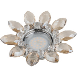 Встраиваемый светильник Peonia DLS-P112 GU5.3 CHROME/COGNAC+CLEAR