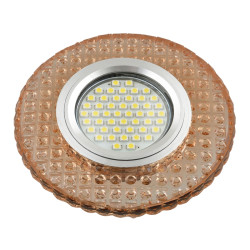 Встраиваемый светильник со светодиодной подсветкой Luciole DLS-L143 GU5.3 GLASSY/LIGHT TEA
