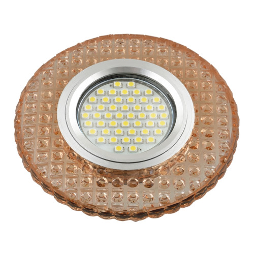 Встраиваемый светильник со светодиодной подсветкой Luciole DLS-L143 GU5.3 GLASSY/LIGHT TEA
