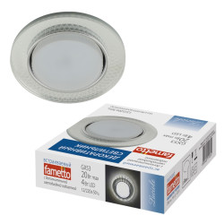 Встраиваемый светильник со светодиодной подсветкой Luciole DLS-L156 GX53 GLASSY/CLEAR 3D