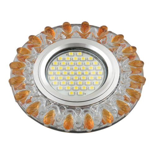 Встраиваемый светильник со светодиодной подсветкой Luciole DLS-L148 GU5.3 GLASSY/GOLD