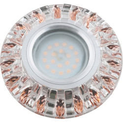 Встраиваемый светильник со светодиодной подсветкой Luciole DLS-L121 GU5.3 CHROME/CLEAR+BRONZE