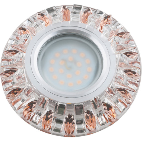 Встраиваемый светильник со светодиодной подсветкой Luciole DLS-L121 GU5.3 CHROME/CLEAR+BRONZE