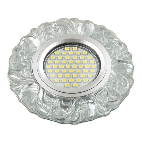 Встраиваемый светильник со светодиодной подсветкой Luciole DLS-L136 GU5.3 GLASSY/CLEAR