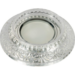 Встраиваемый светильник со светодиодной подсветкой Luciole DLS-L105 GU5.3 CHROME/CLEAR