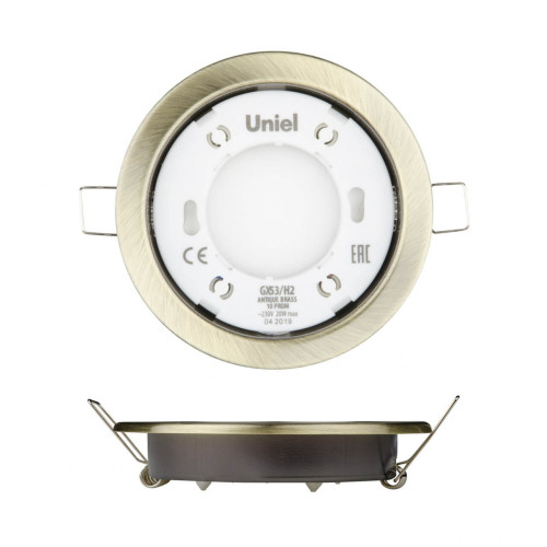Встраиваемый светильник GX53/H2 ANTIQUE BRASS 10 PROM