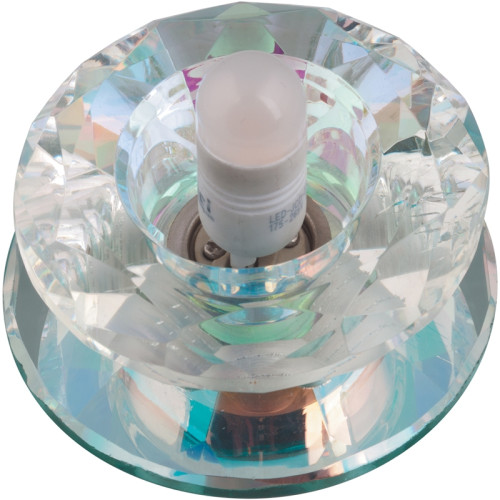 Встраиваемый светильник со светодиодной подсветкой Luciole DLS-L117 G9 GLASSY/RAINBOW