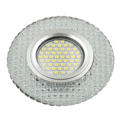 Встраиваемый светильник со светодиодной подсветкой Luciole DLS-L135 GU5.3 GLASSY/CLEAR