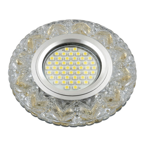 Встраиваемый светильник со светодиодной подсветкой Luciole DLS-L146 GU5.3 GLASSY/GOLD