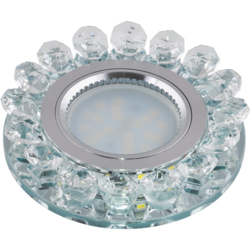 Встраиваемый светильник со светодиодной подсветкой Luciole DLS-L102 GU5.3 CHROME/CLEAR