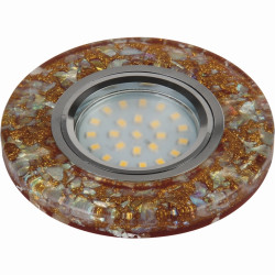 Встраиваемый светильник со светодиодной подсветкой Luciole DLS-L103 GU5.3 CHROME/BROWN