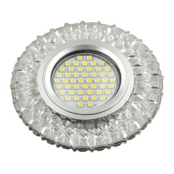 Встраиваемый светильник со светодиодной подсветкой Luciole DLS-L138 GU5.3 GLASSY/CLEAR