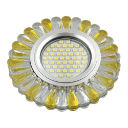 Встраиваемый светильник со светодиодной подсветкой Luciole DLS-L145 GU5.3 GLASSY/GOLD