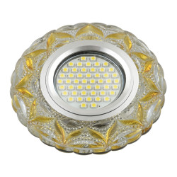 Встраиваемый светильник со светодиодной подсветкой Luciole DLS-L149 GU5.3 GLASSY/LIGHT GOLD