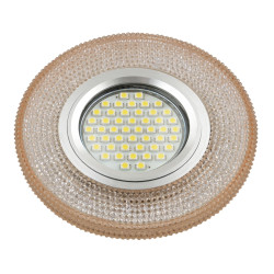 Встраиваемый светильник со светодиодной подсветкой Luciole DLS-L142 GU5.3 GLASSY/LIGHT TEA