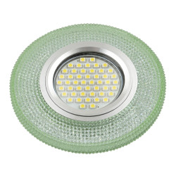 Встраиваемый светильник со светодиодной подсветкой Luciole DLS-L142 GU5.3 GLASSY/GREEN