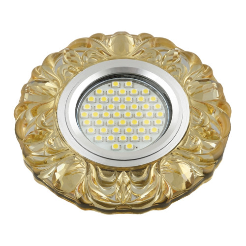 Встраиваемый светильник со светодиодной подсветкой Luciole DLS-L136 GU5.3 GLASSY/YELLOW