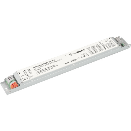 Блок питания ARJ-SP-150-LINEAR-PFC-DALI2-ADJ (150W, 120-330V, 0.5-1.0A) (Arlight, IP20 Металл, 5 лет) 039603