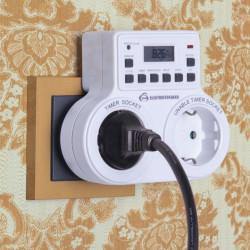 Розетка-таймер TMH-E-5 16A x2 IP20