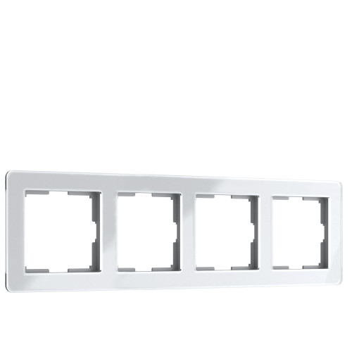Рамка на 4 поста Acrylic (белый) W0042701 Werkel (a062131)