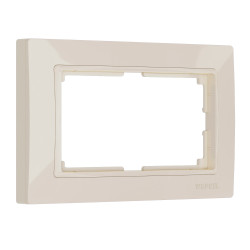 Рамка для двойной розетки (слоновая кость, basic) W0082003 (a051293)