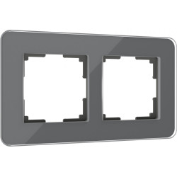 Рамка из стекла на 2 поста Elite графит W0022440 (a057879)