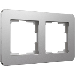Рамка на 2 поста Platinum алюминий W0022606 Werkel (a059212)