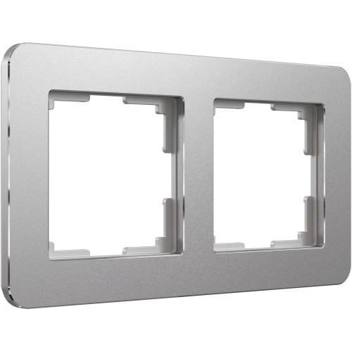 Рамка на 2 поста Platinum алюминий W0022606 Werkel (a059212)