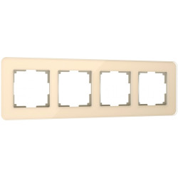 Рамка из стекла на 4 поста Elite айвори W0042443 (a057885)