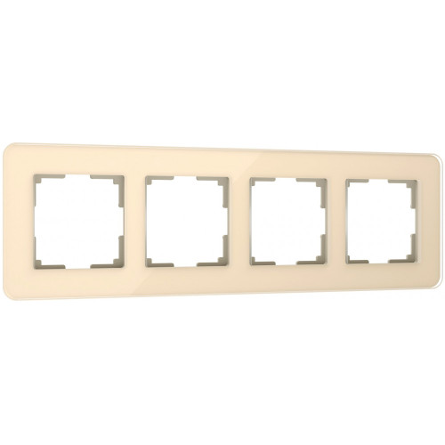 Рамка из стекла на 4 поста Elite айвори W0042443 (a057885)