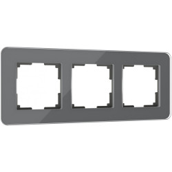 Рамка из стекла на 3 поста Elite графит W0032440 (a057880)