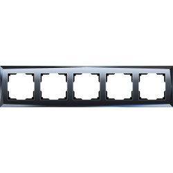 Рамка на 5 постов (черный) W0051208 (a051443)