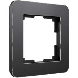 Рамка на 1 пост Platinum черный алюминий W0012608 Werkel (a059211)