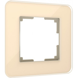Рамка из стекла на 1 пост Elite айвори W0012443 (a057882)