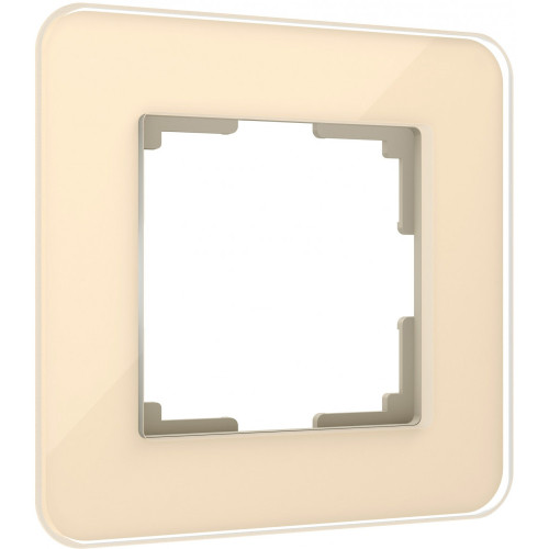 Рамка из стекла на 1 пост Elite айвори W0012443 (a057882)