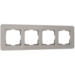 Рамка из стекла на 4 поста Elite дымчатый W0042417 (a057877)