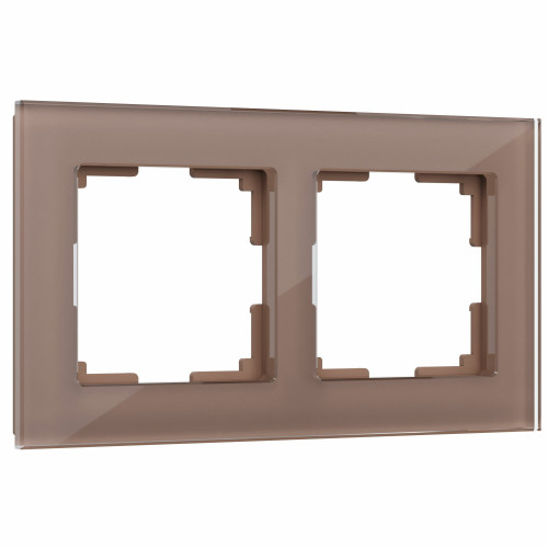 Рамка на 2 поста (латте, стекло) W0021142 Werkel (a058819)