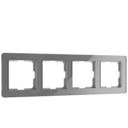 Рамка на 4 поста Acrylic (графит) W0042704 Werkel (a062132)