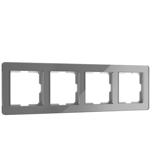 Рамка на 4 поста Acrylic (графит) W0042704 Werkel (a062132)
