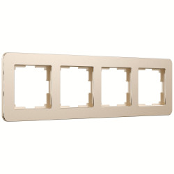 Рамка на 4 поста Platinum шампань W0042611 Werkel (a059220)