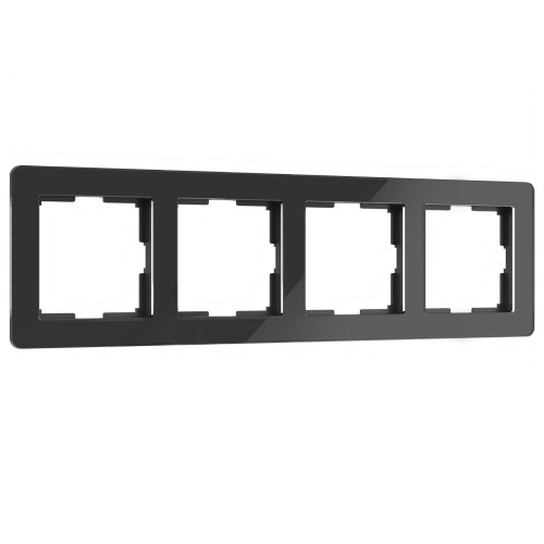 Рамка на 4 поста Acrylic (черный) W0042708 Werkel (a062133)