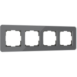 Рамка из стекла на 4 поста Elite графит W0042440 (a057881)