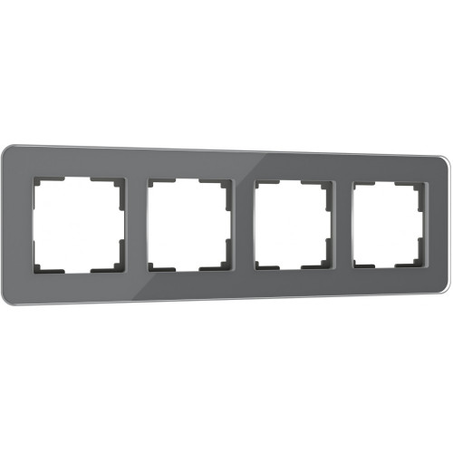 Рамка из стекла на 4 поста Elite графит W0042440 (a057881)